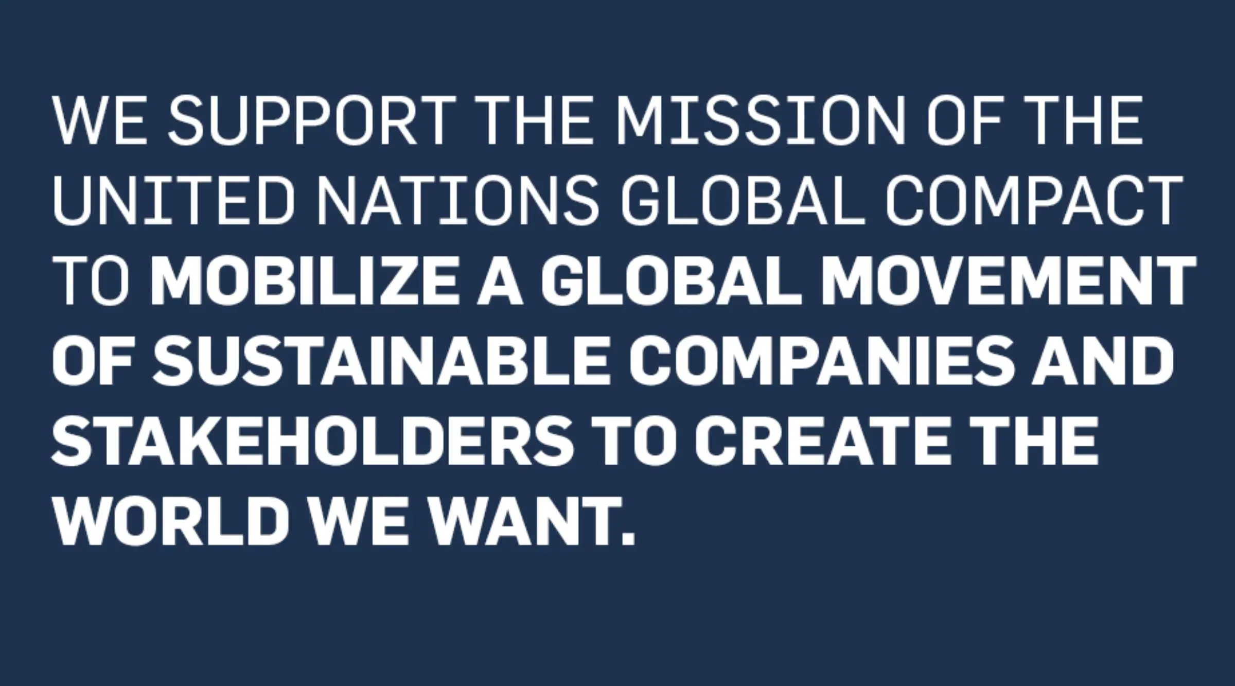 Global Compact Manifesto